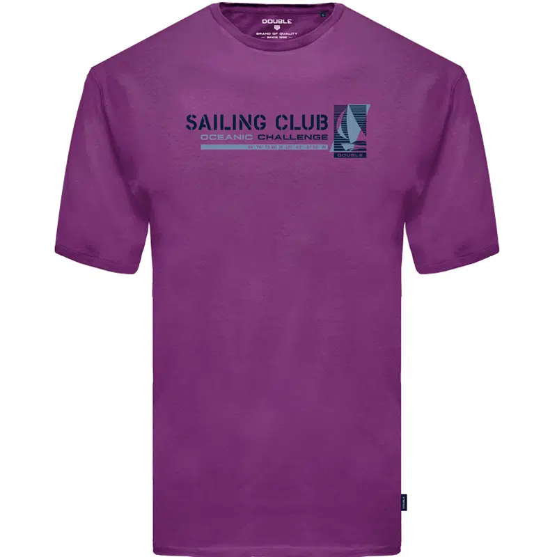 T-shirt κ/μ print sailing club Double TS-203 purple