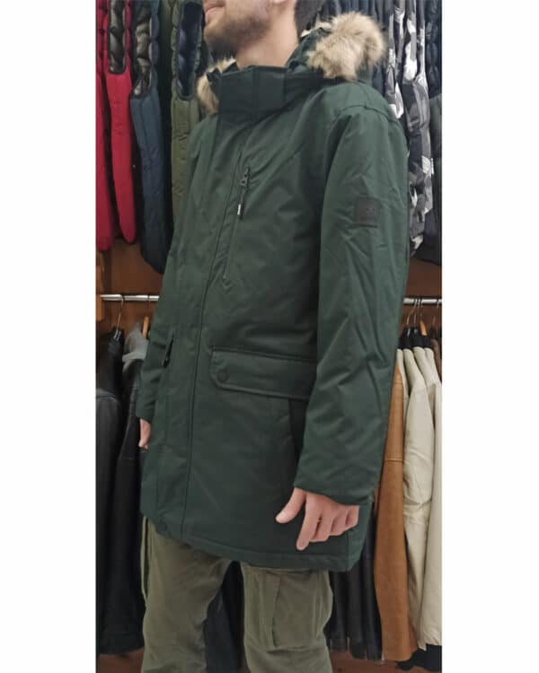 BIG ΜΠΟΥΦΑΝ ΠΑΡΚΑ ΜΕ ΚΟΥΚΟΥΛΑ DOUBLE MJK-175A FOREST GREEN
