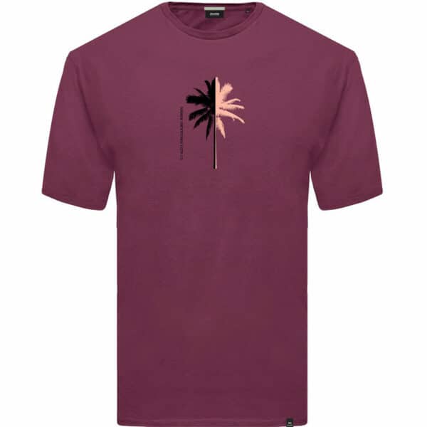 T-shirt κ/μ στάμπα Double TS-023 aubergine