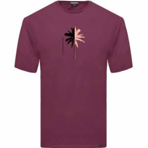 XXL T-shirt κ/μ με στάμπα Double TS-023A aubergine