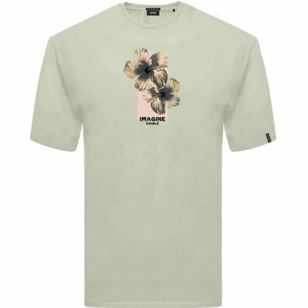 XXL T-shirt κ/μ με στάμπα ΜΕΓΑΛΑ ΜΕΓΕΘΗ Double TS-026A lt. olive