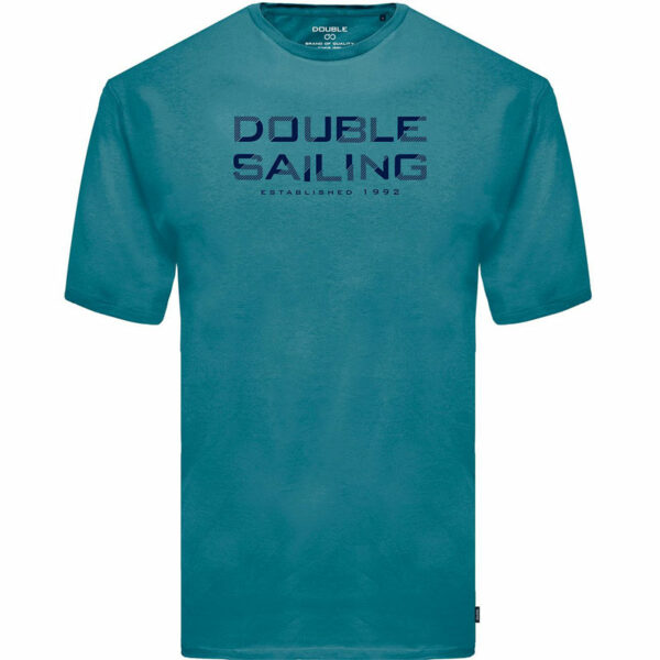 T-shirt κ/μ στάμπα Double TS-242 teal