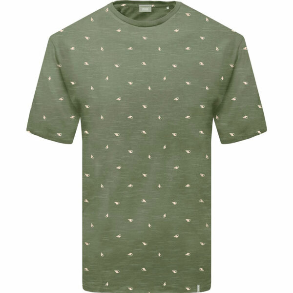 T-shirt κ/μ flama all over print Double TS-247 dark green