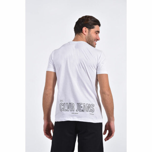 T-shirt κ/μ back print Clever 23150 white