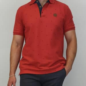 Polo all over print Double PS-299s brick