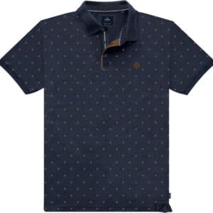 Polo all over print Double PS-315S navy