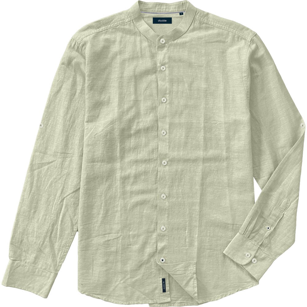 Πουκάμισο shirt mao collar long sleeve Double GS-590 lt. mint