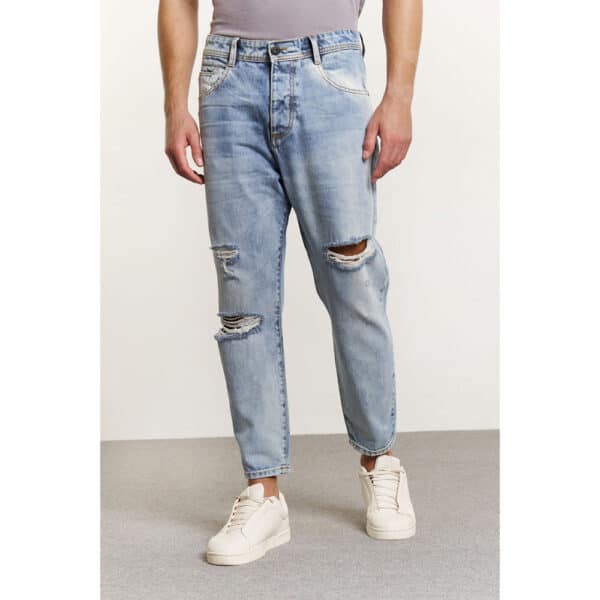 Παντελόνι jean ανοιχτόχρωμο με φθορές Edward LENKER-82