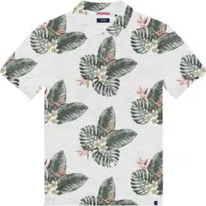 Polo flama all over print Double PS-317S white