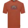 T-shirt κ/μ στάμπα Double TS-2003 burnt orange