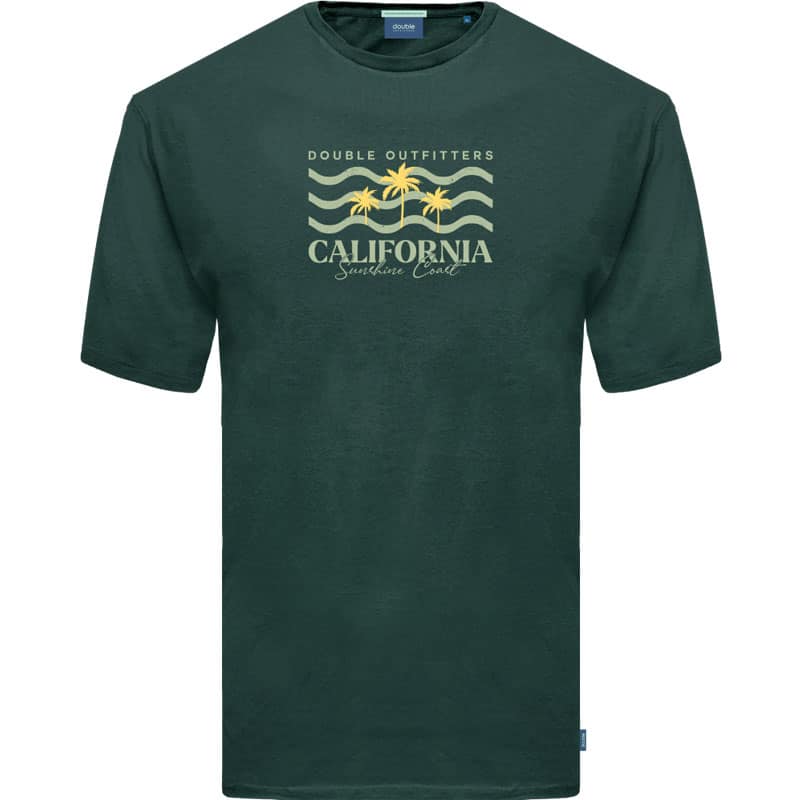 T-shirt κ/μ στάμπα Double TS-2003 forest green