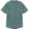 Πουκαμίσα shirt mao collar short sleeve Double GS-500 teal