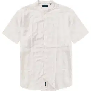 Πουκάμισο shirt mao collar short sleeve Double GS-593 off white