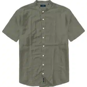 Πουκάμισο shirt mao collar short sleeve Double GS-593 olive