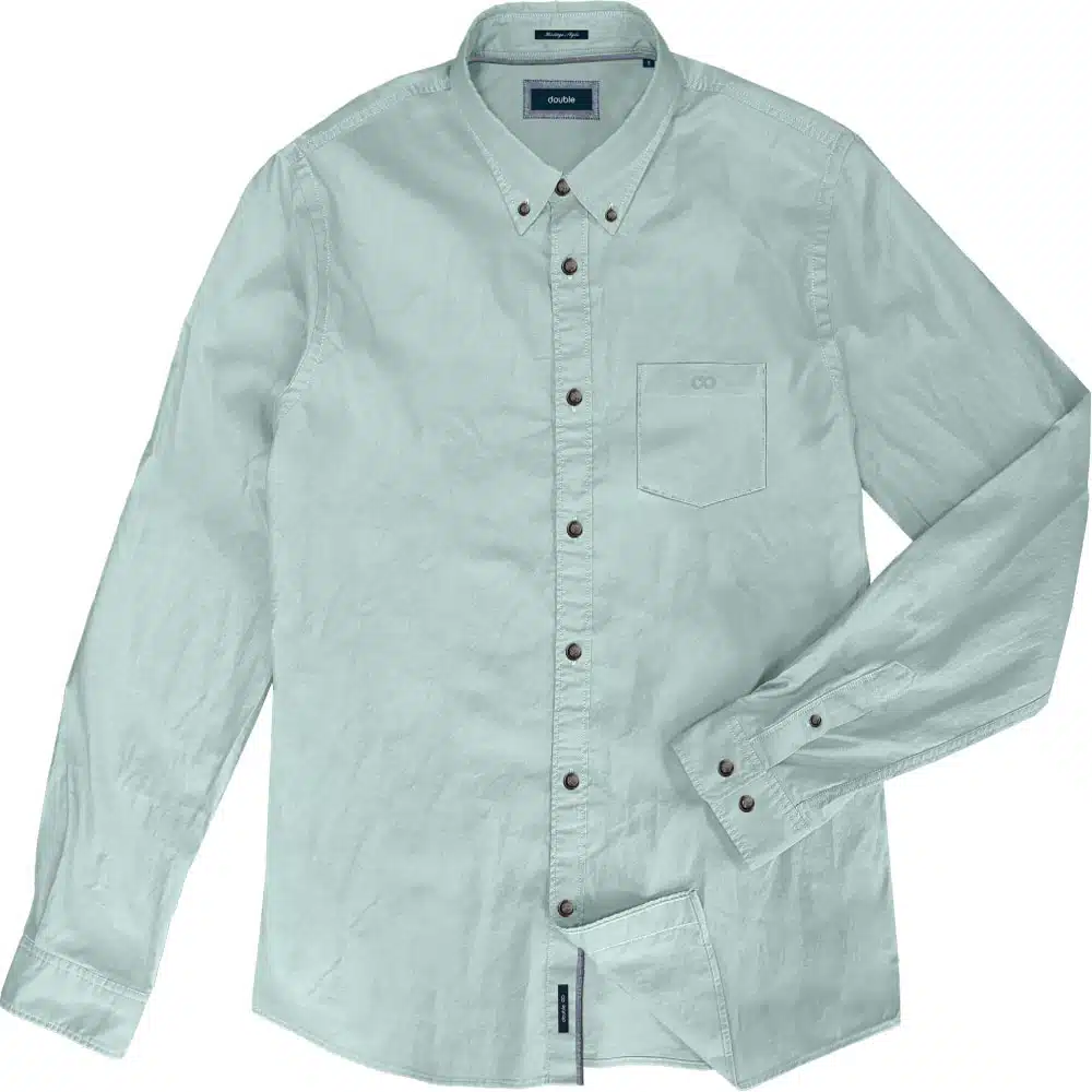 Πουκάμισο shirt linen long sleeve Double GS-599 sky blue
